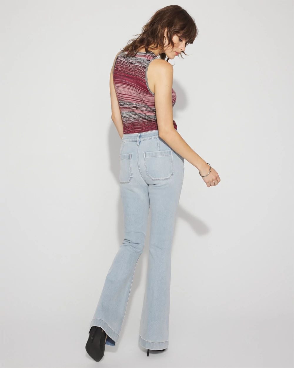 Extra High-Rise Novelty Pocket Flare Jean