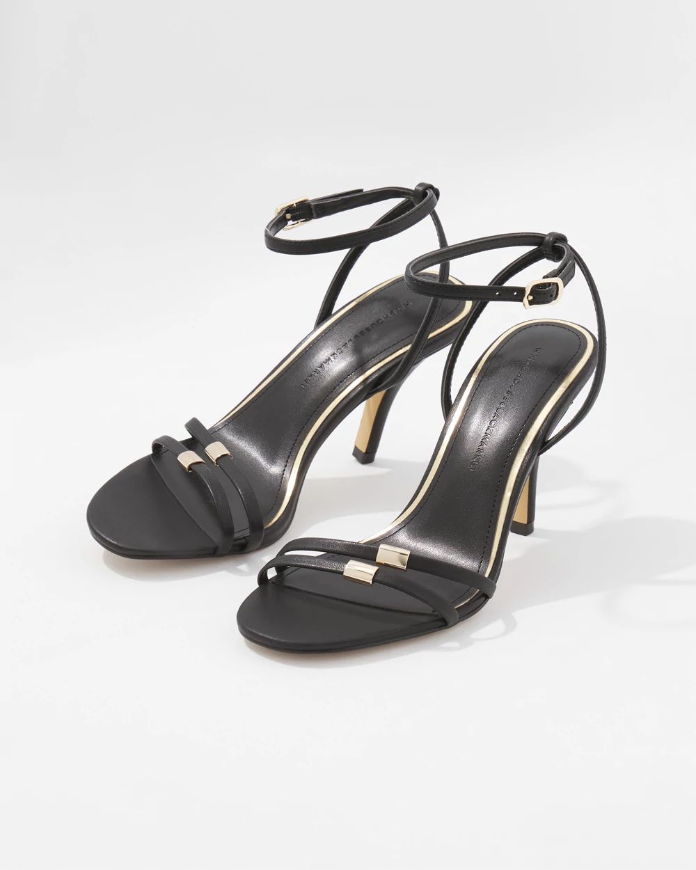 Gold Hardware Strappy High Heel Sandal