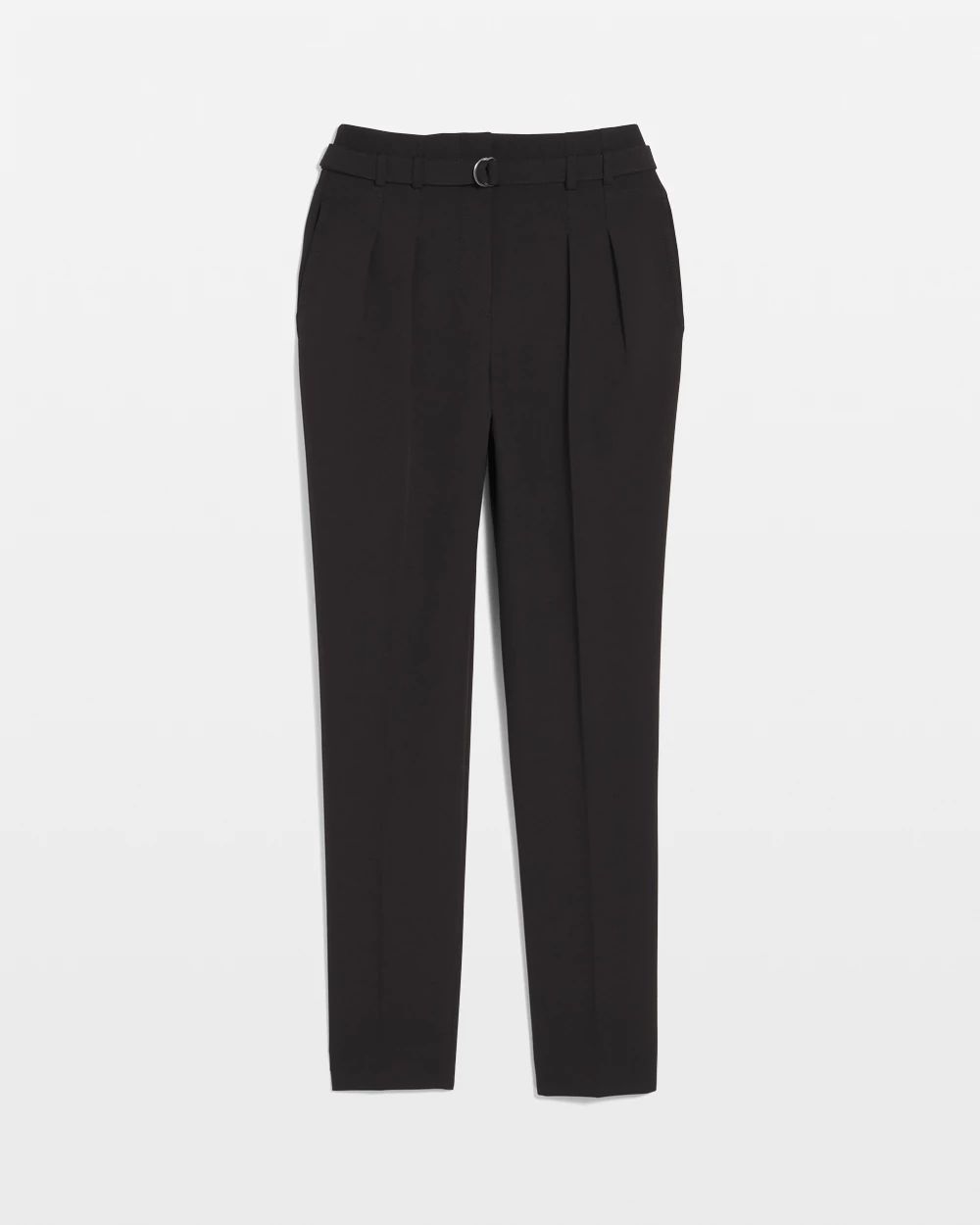 High-Rise Belted Tapered Ankle Pant