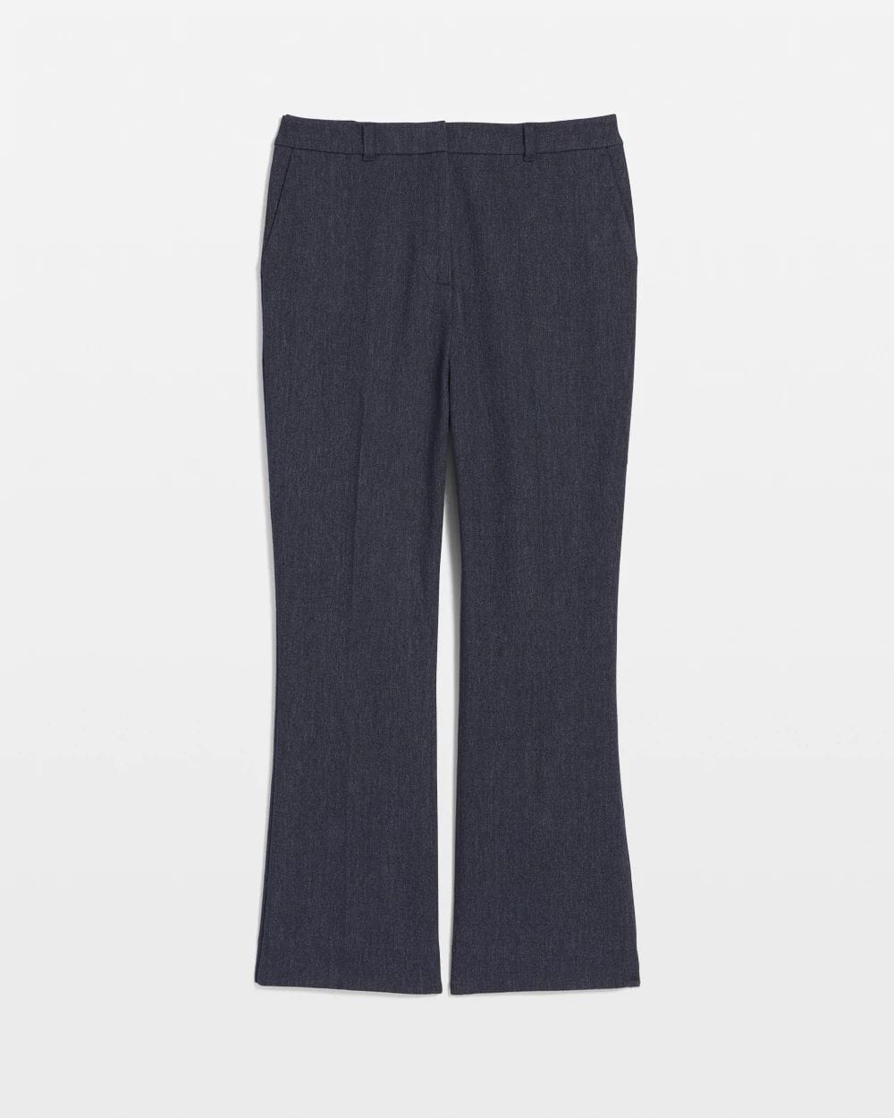 Tailored Denim-Look Kick Flare Pant