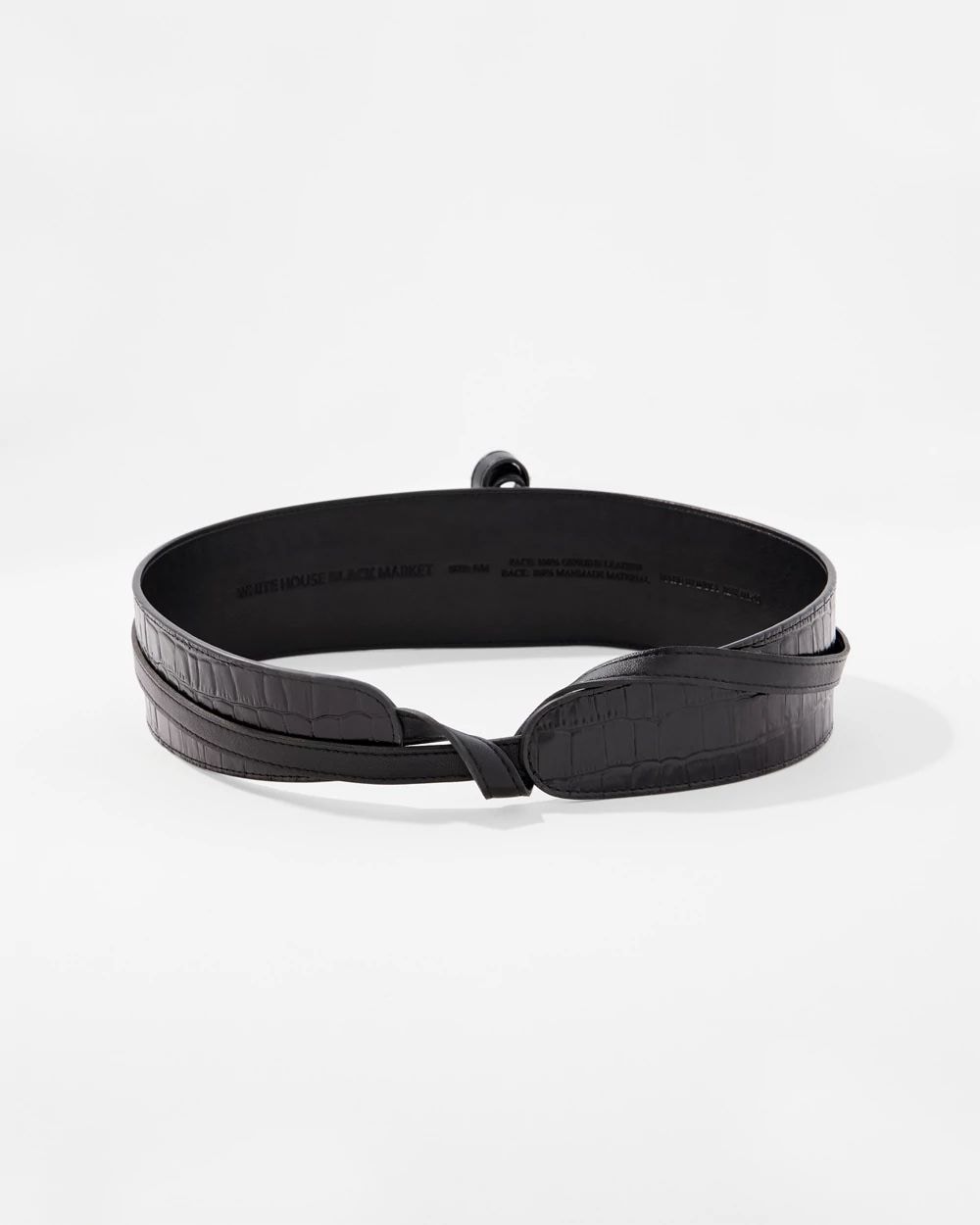 Leather Croc Obi Belt