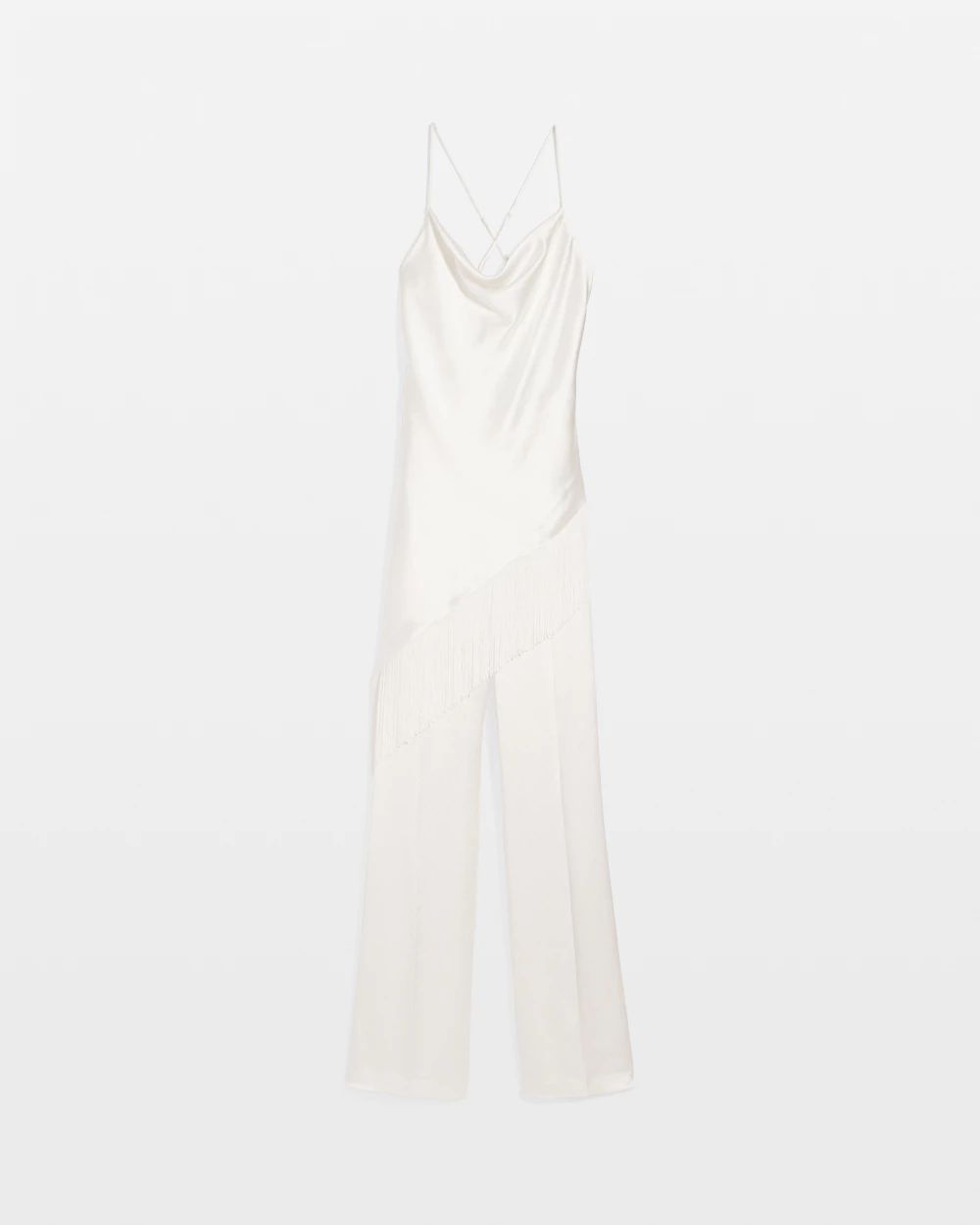 Fringe Satin Jumpsuit