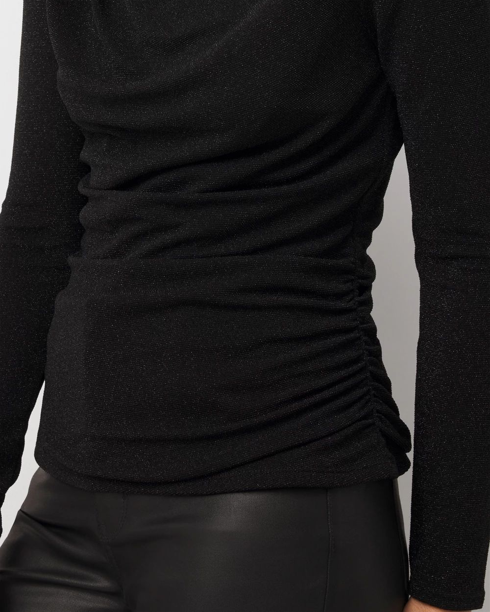 WHBM FORME™ Stretch Metallic Long-Sleeve Tee