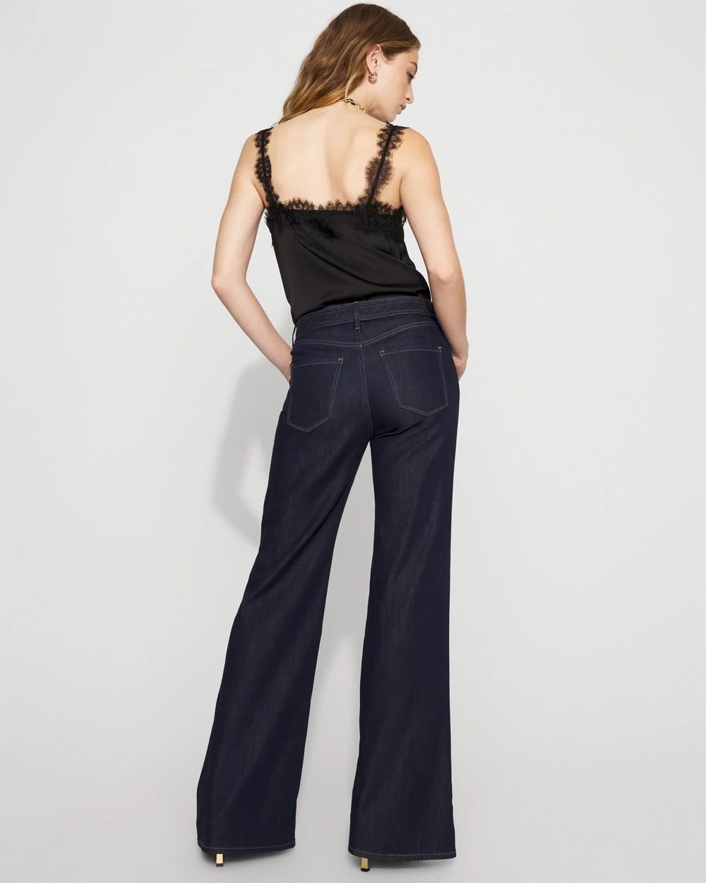 High-Rise Belted Wide-Leg Jean