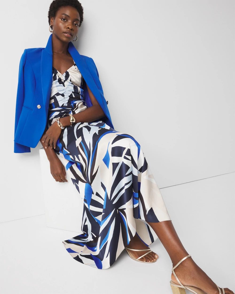 Satin Halter Maxi Dress