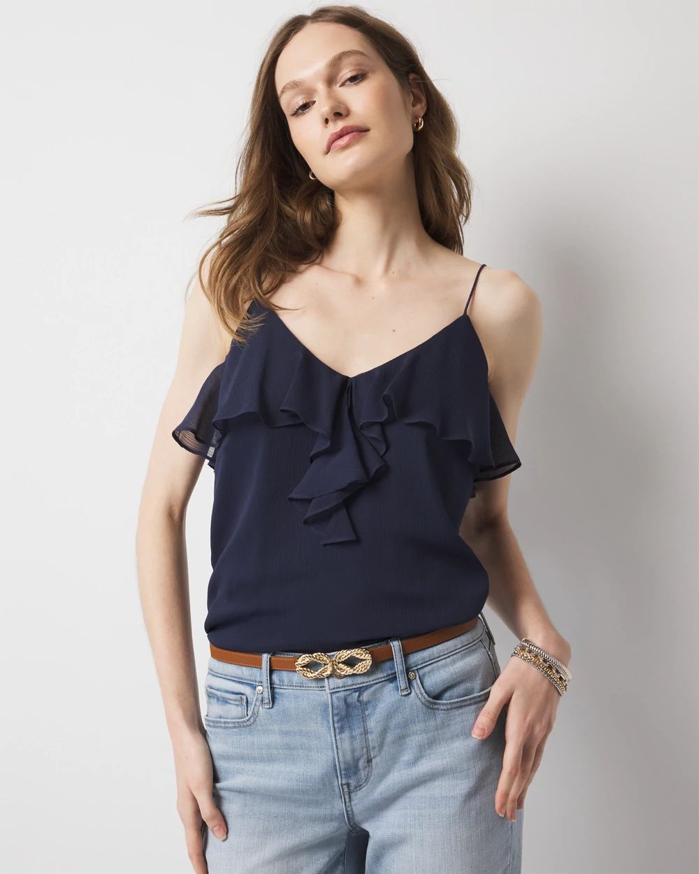Chiffon Ruffle Camisole