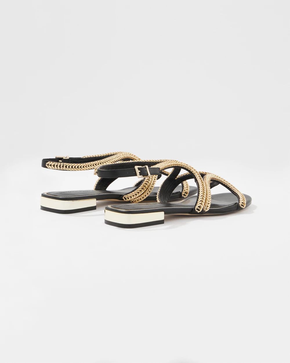 Chain Strap Flat Sandal