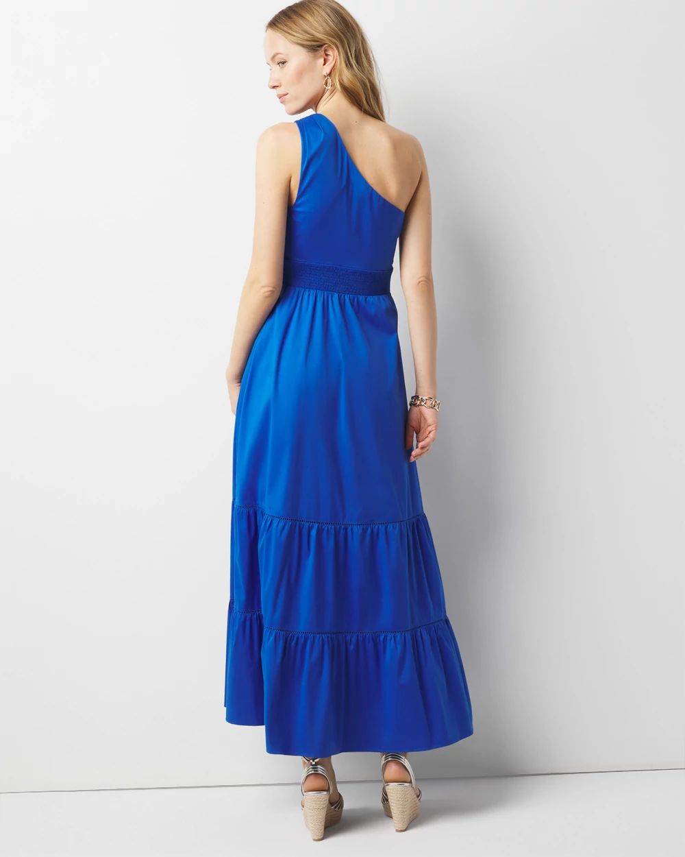 One-Shoulder Twist Front Maxi Dress