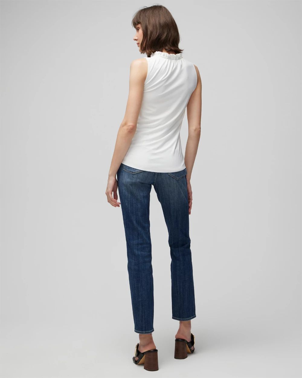 Matte Jersey Button-Front Tank