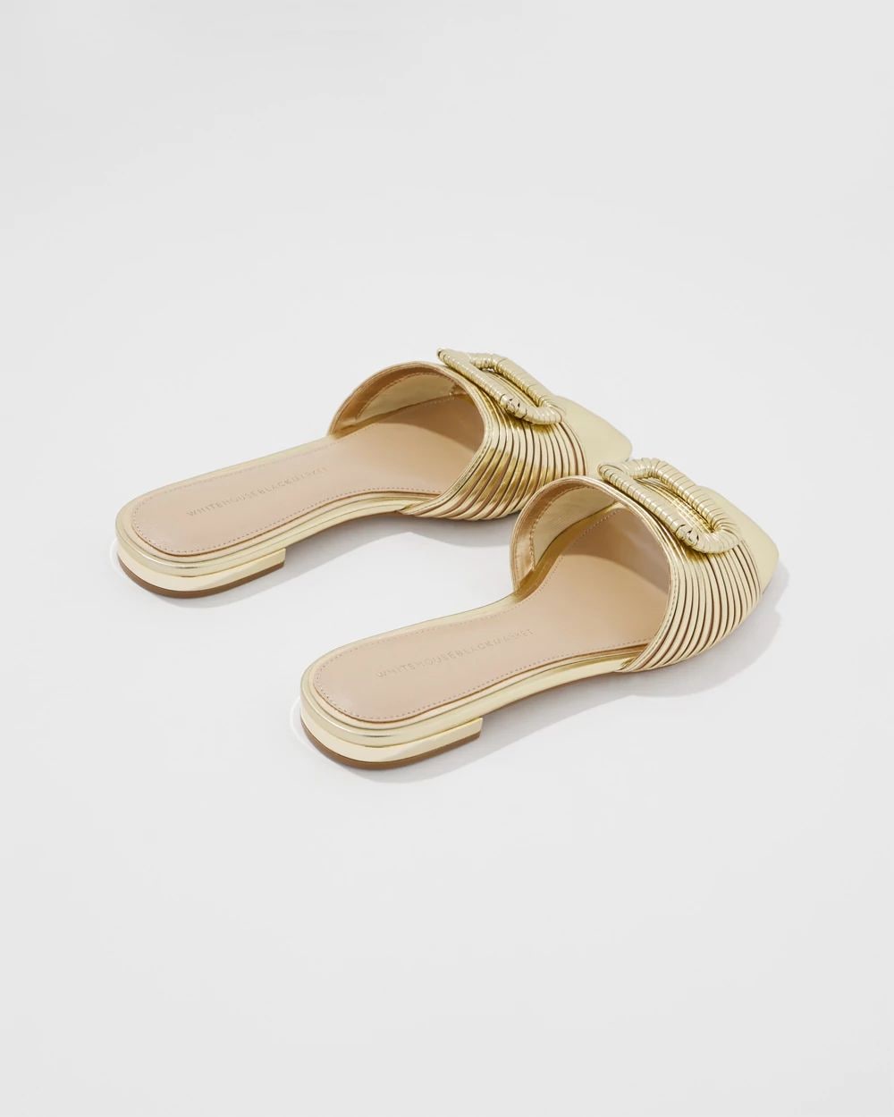 Gold Strappy Slide