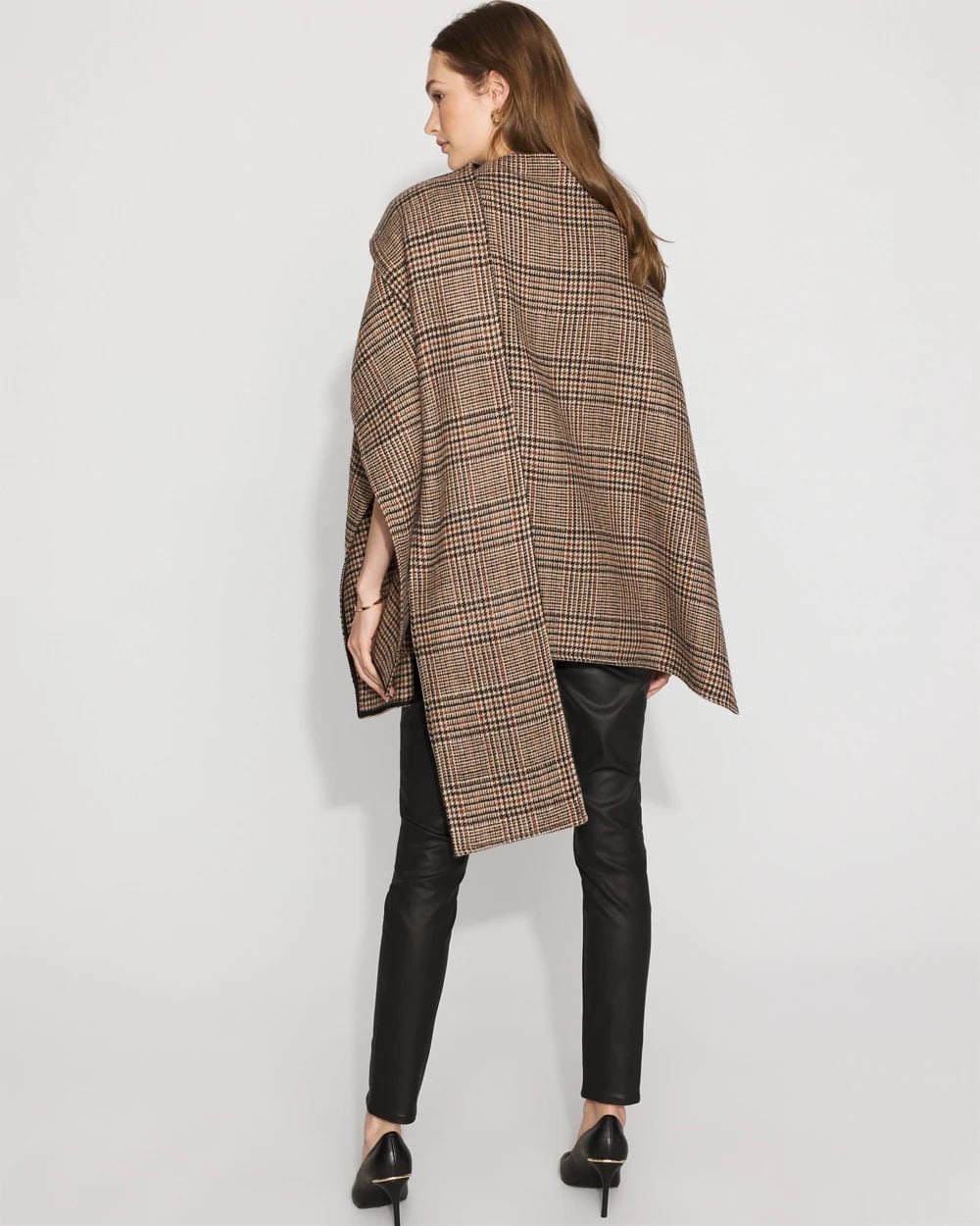 Plaid Wrap Coat