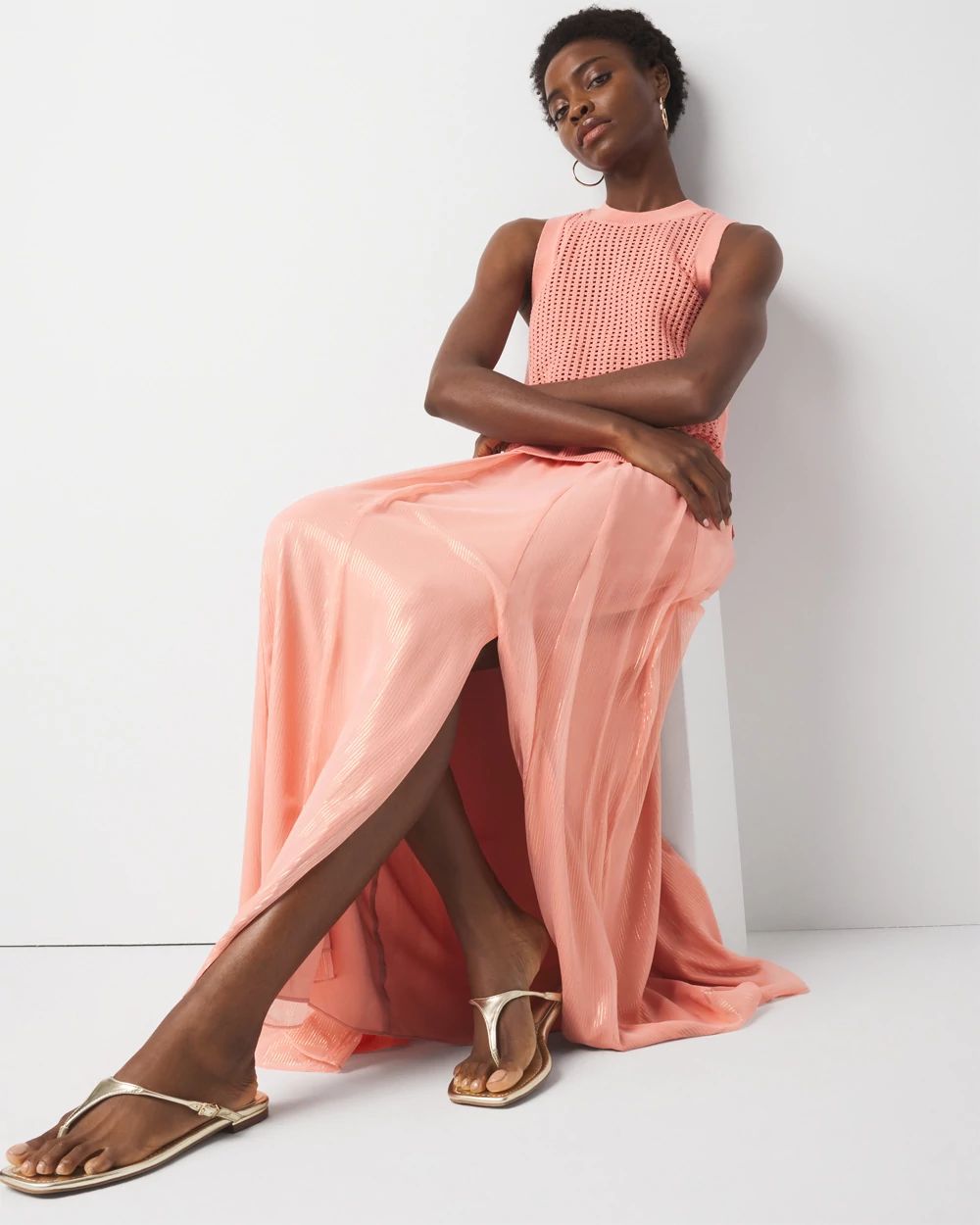 Chiffon A-Line Maxi Skirt