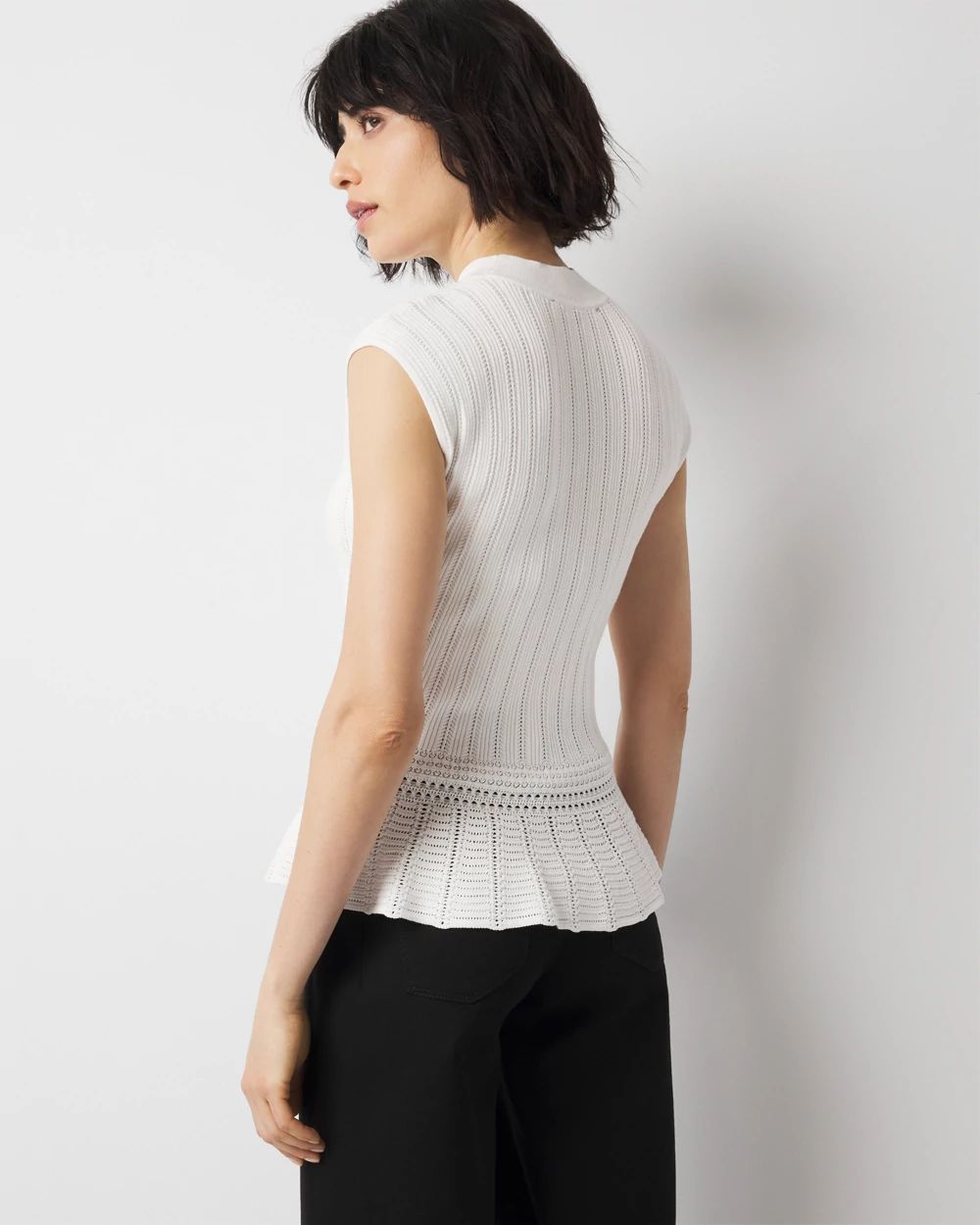 Mock Neck Peplum Sweater