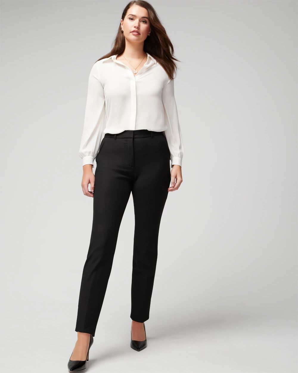 Curvy WHBM® Elle Slim Ankle Comfort Stretch Pant