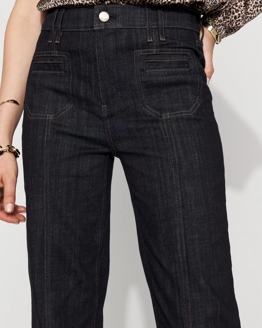 Extra High-Rise Patch Pocket Straight Leg Jean