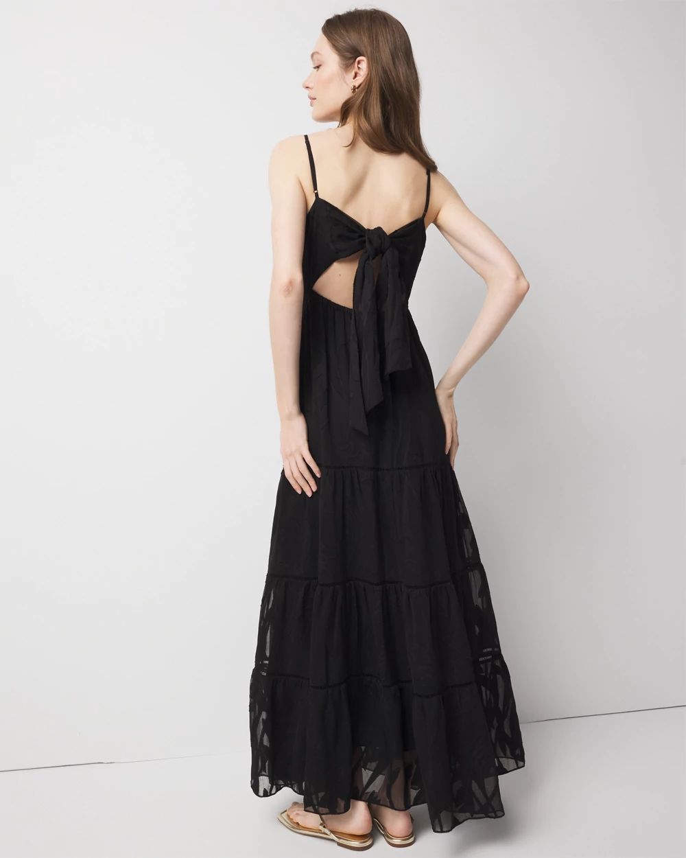 Petite Chiffon Burnout Maxi Dress