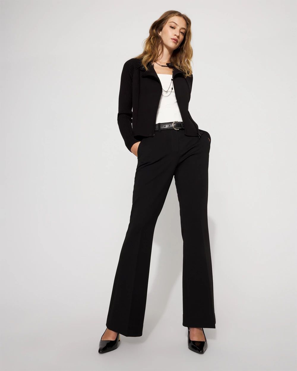 Petite Moto Sweater Jacket