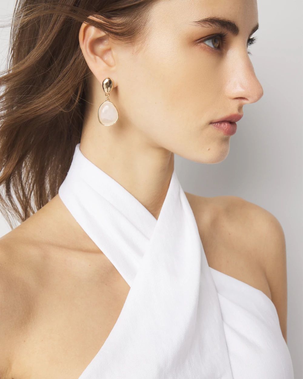 Button-Front Halter Mini Dress