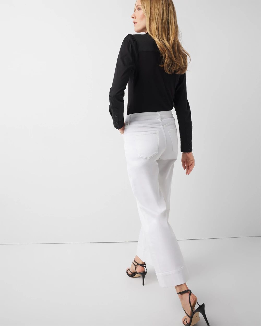 High-Rise Wide Leg Cropped Jeans