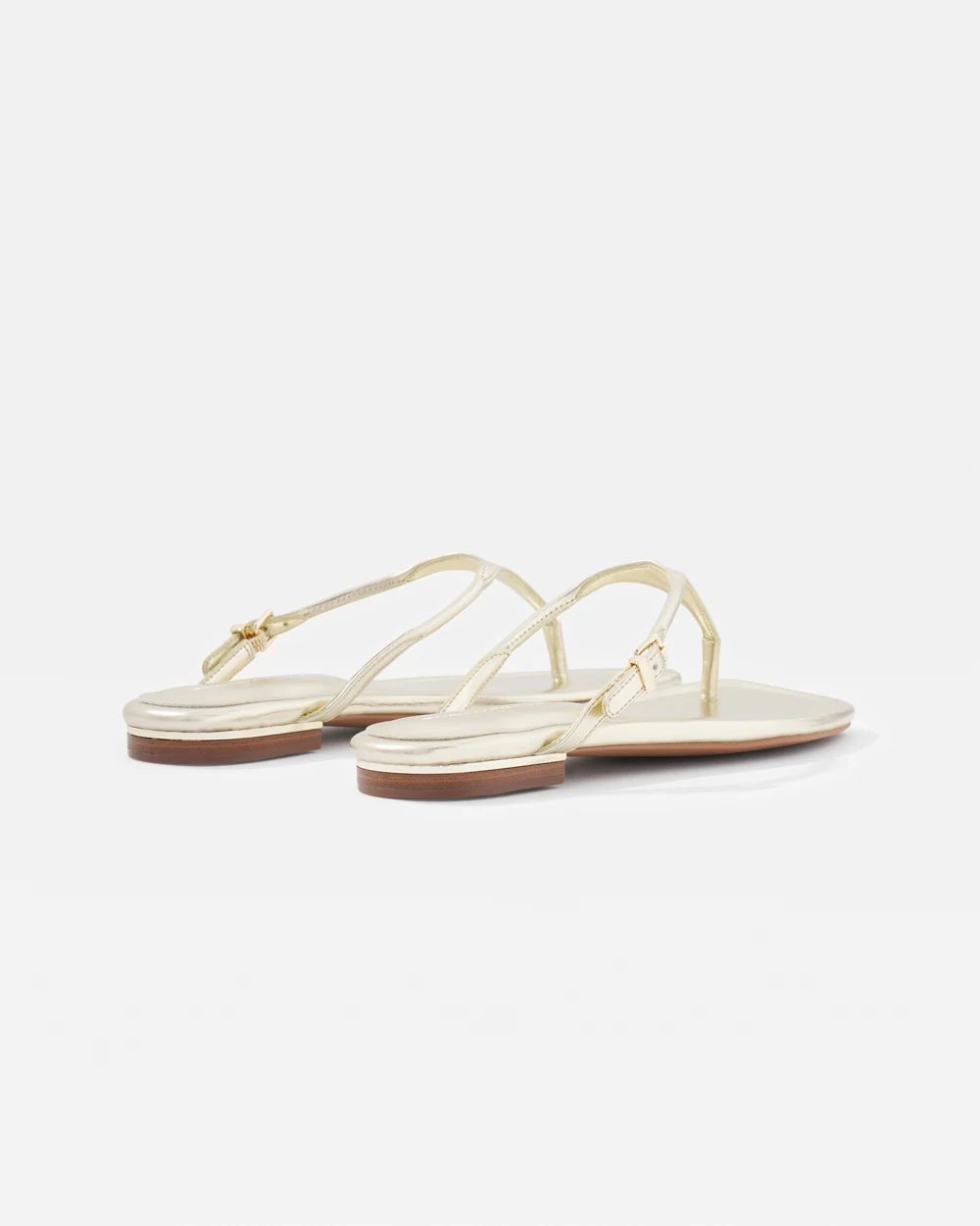 Gold Metallic Heel Sandal