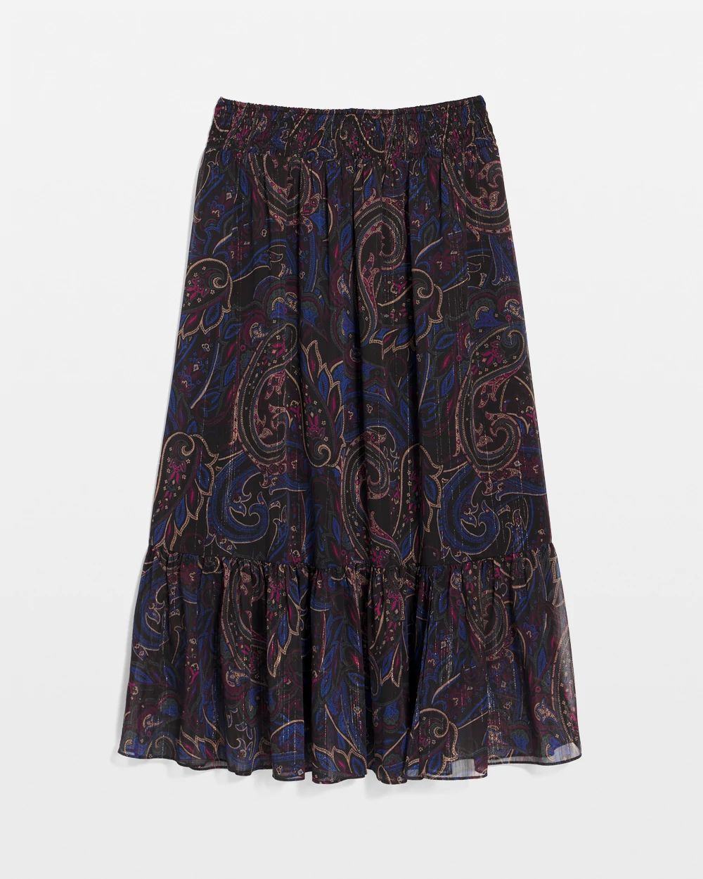Paisley Chiffon Maxi Skirt