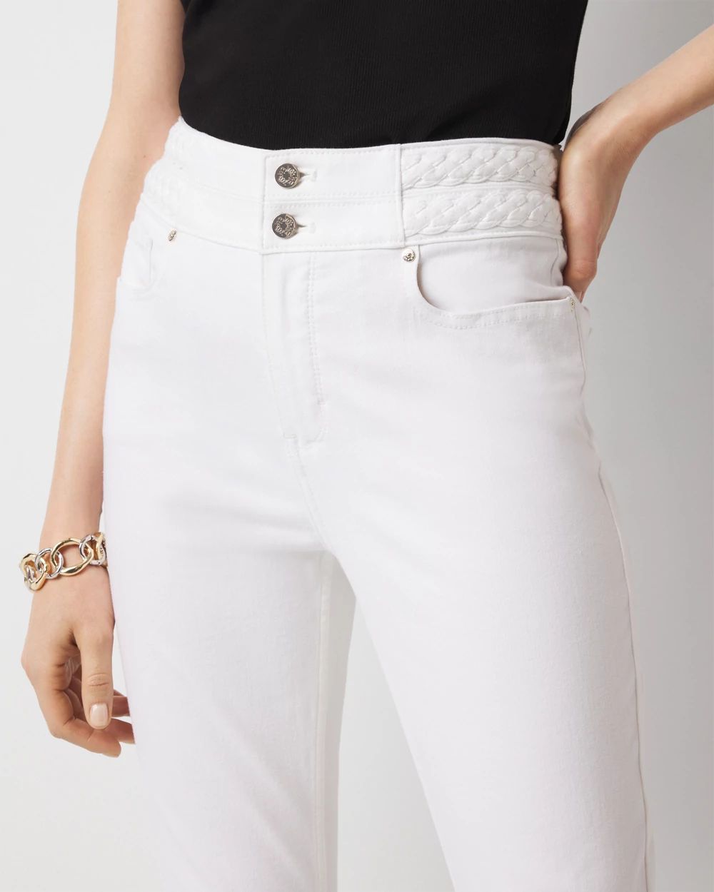 Extra High-Rise Braided Waist Skinny Jean