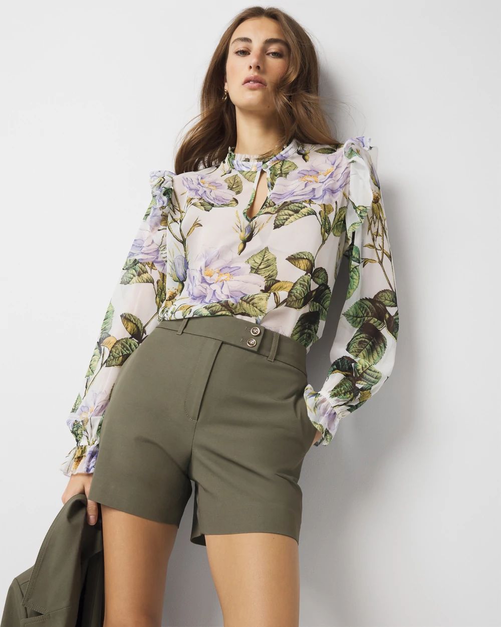 Petite Romantic Chiffon Blouse