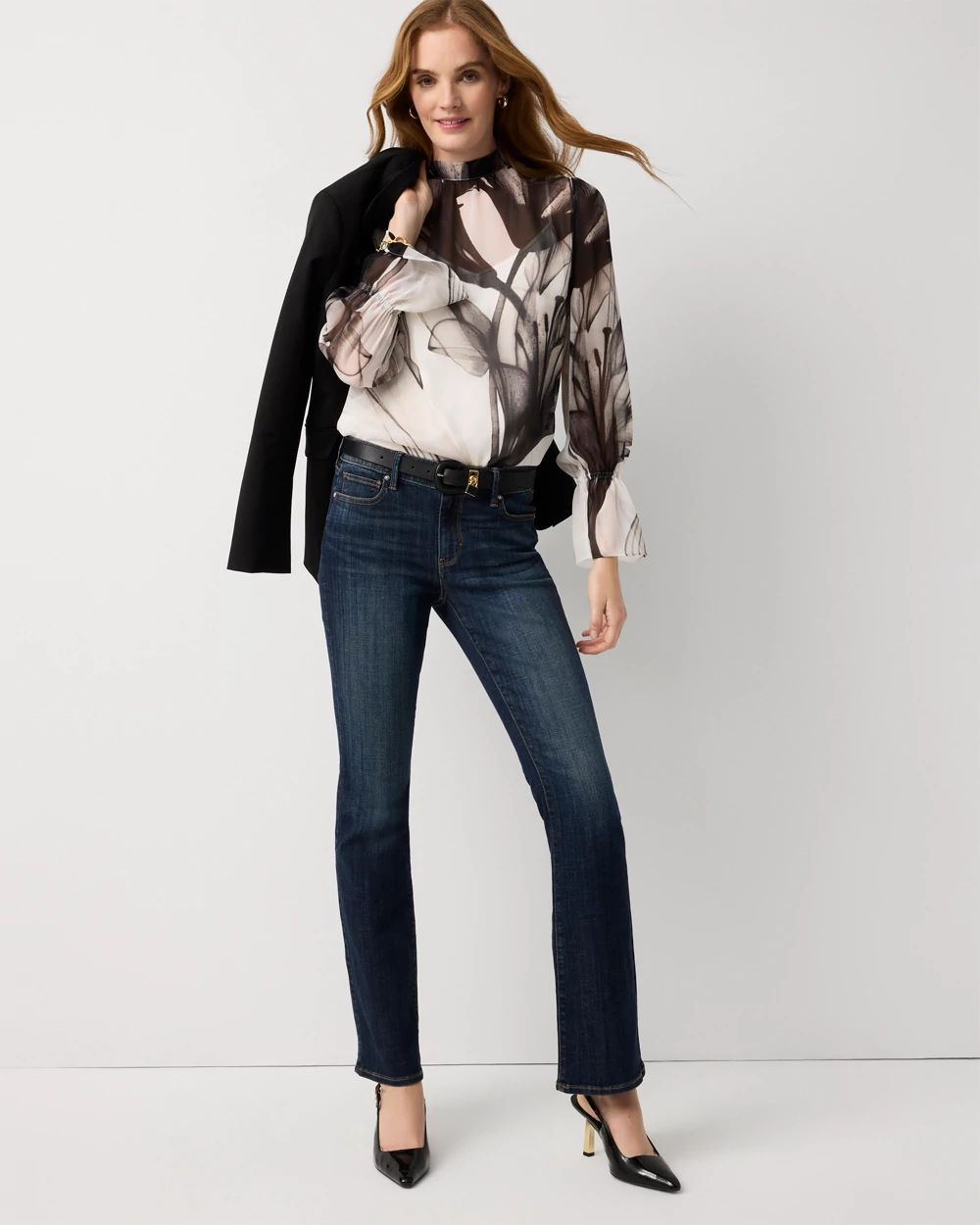 Mid-Rise Bootcut Jeans