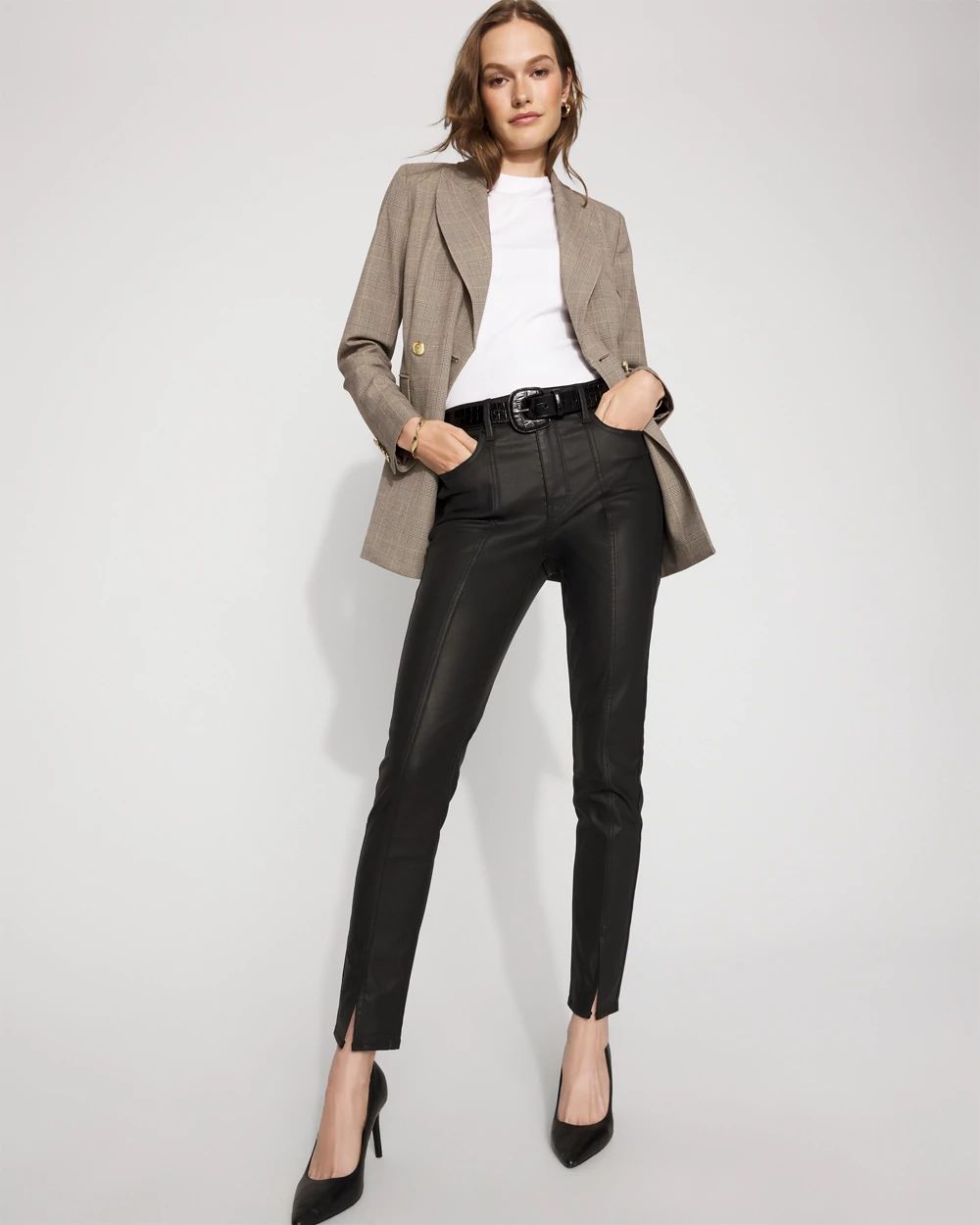 Petite High-Rise Skinny Coated Jean