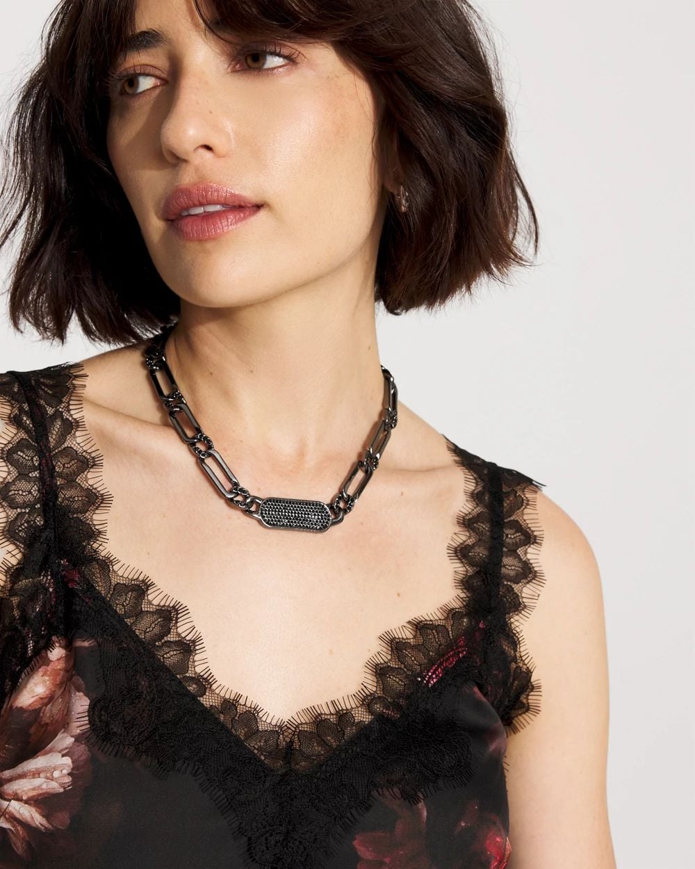 Lace Trimmed Satin Camisole