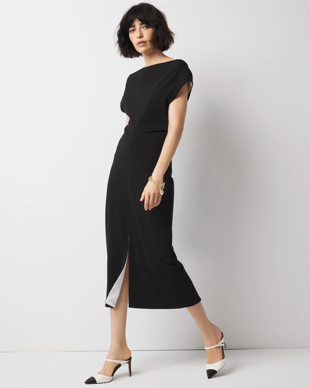 Off-The-Shoulder Midi Dress