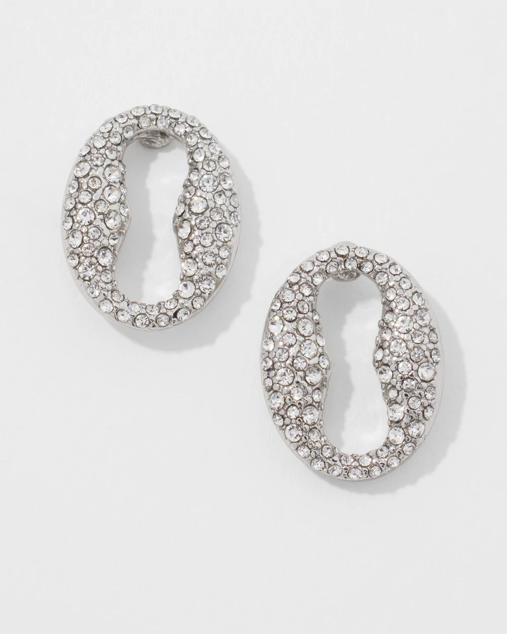 Mariner Link Pavé Stud Earrings