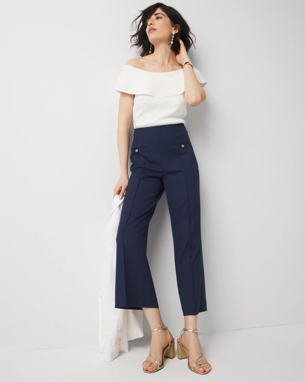 Cropped Wide Leg Pant