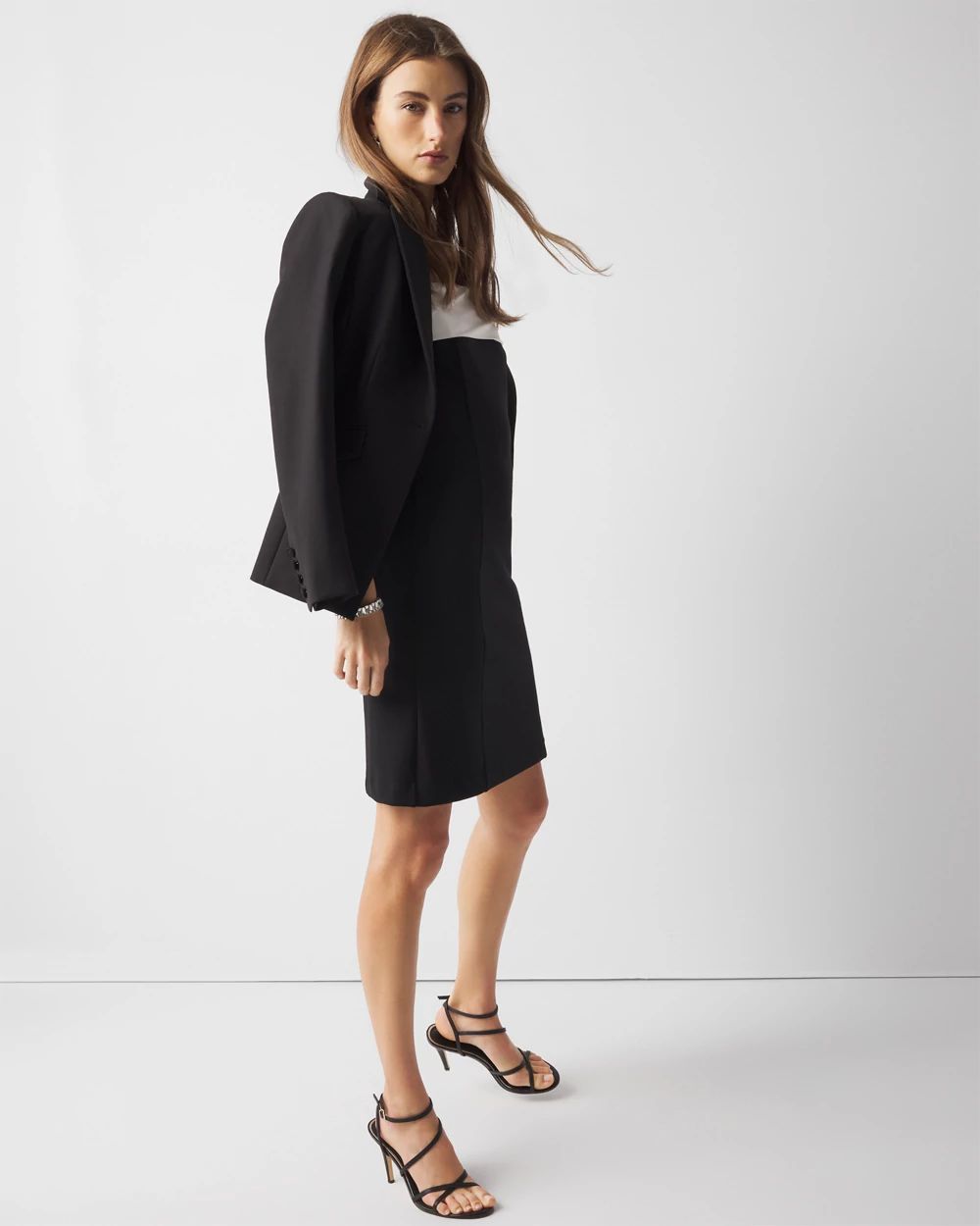 Strapless Tuxedo Mini Dress