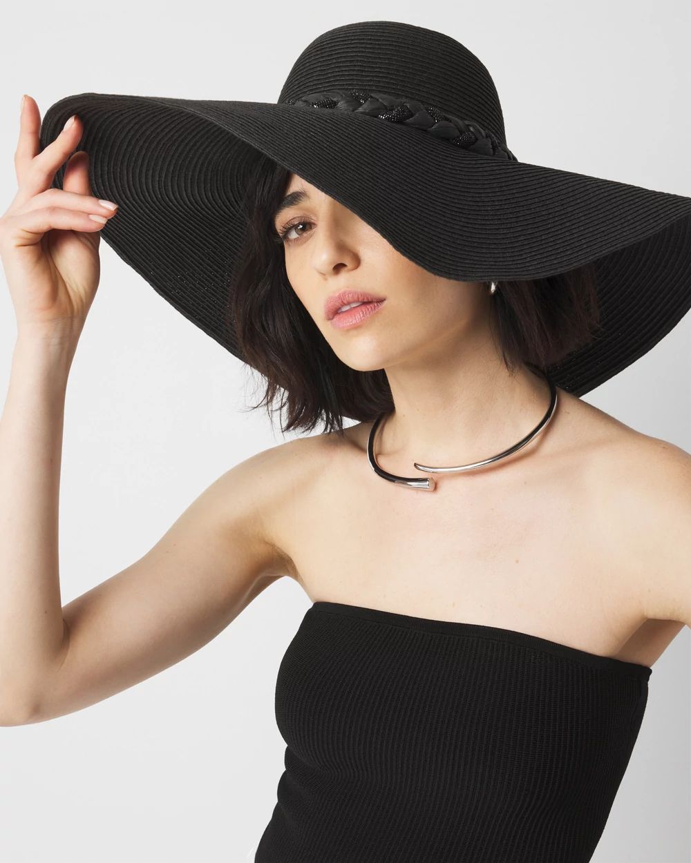 Braided Raffia Floppy Hat