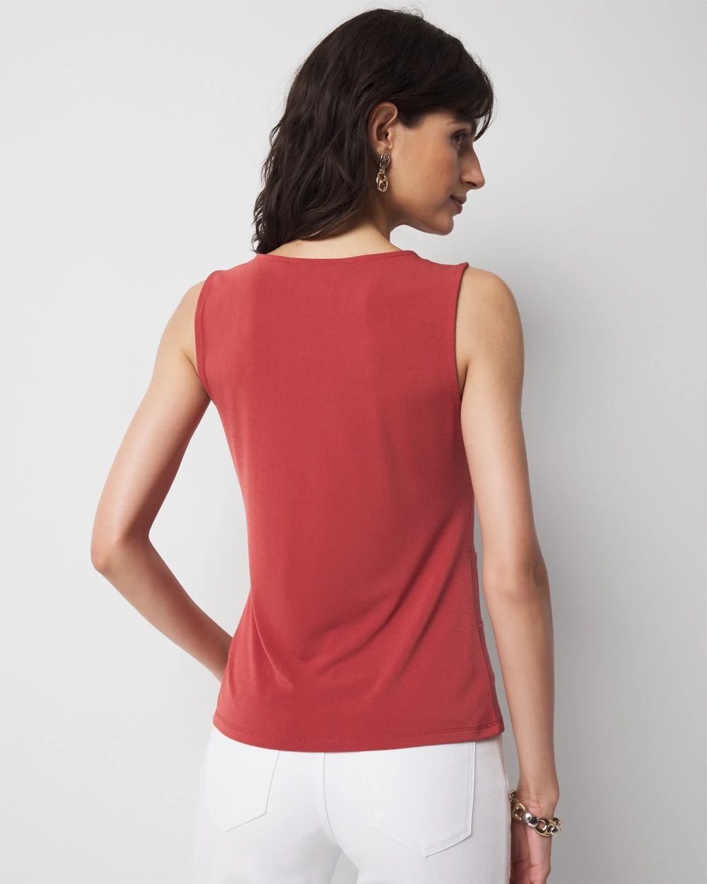 Ring Detail Ruched Tank