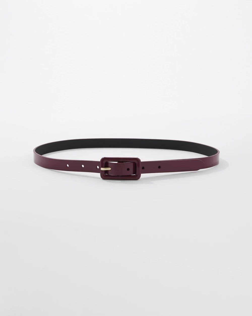 Covered Buckle Skinny Belt