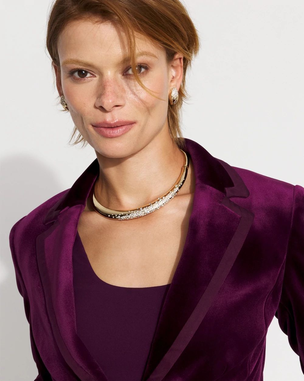 WHBM® One-Button Velvet Blazer