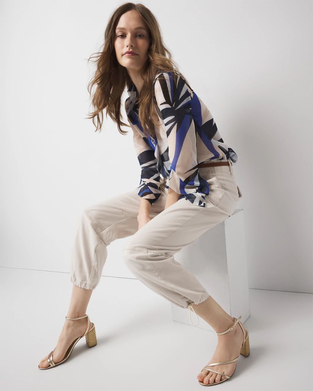 High-Rise Pret Relaxed Utility Ankle Pant