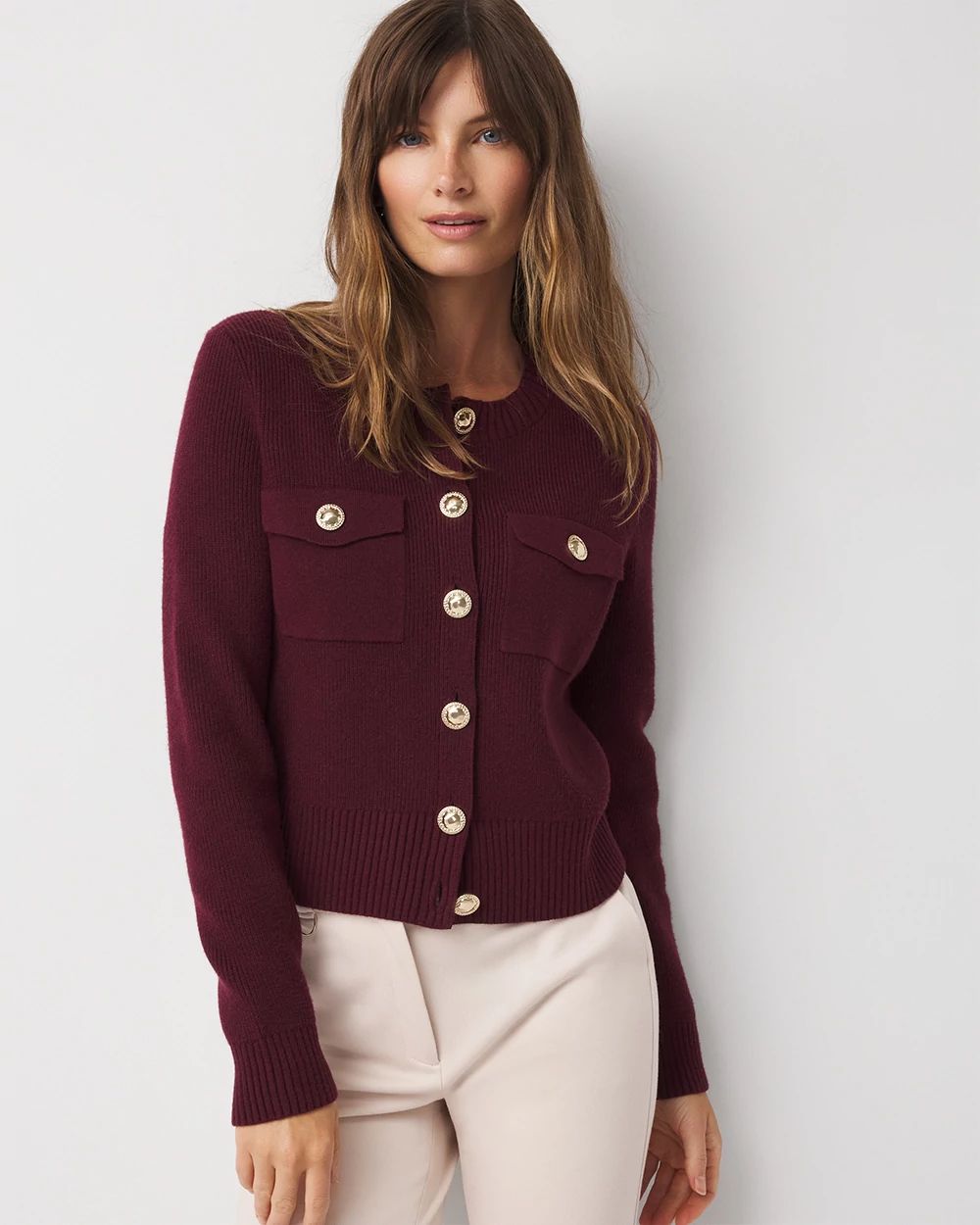 Button-Front Cardigan