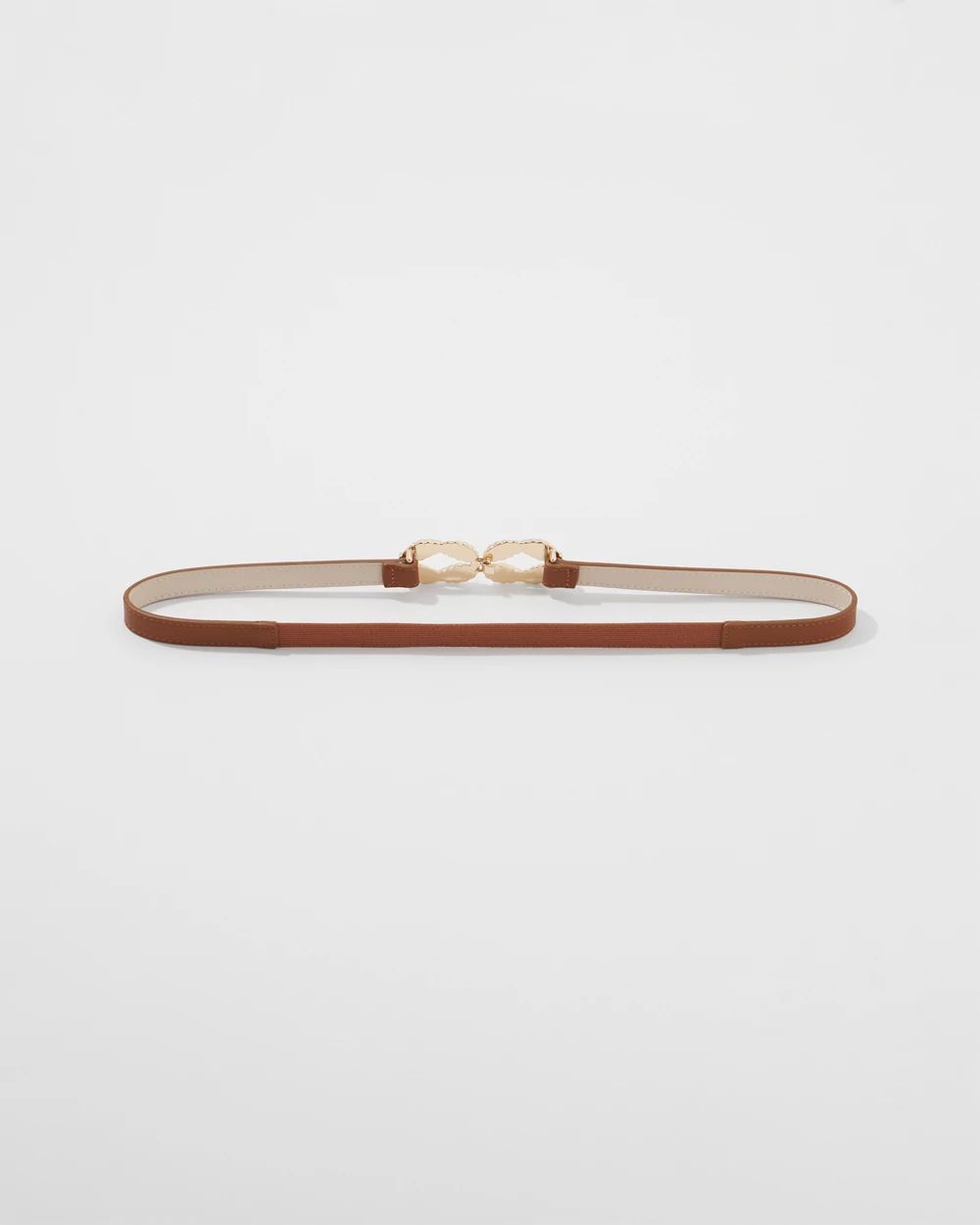 Skinny Belt with Gold Rope Buckle