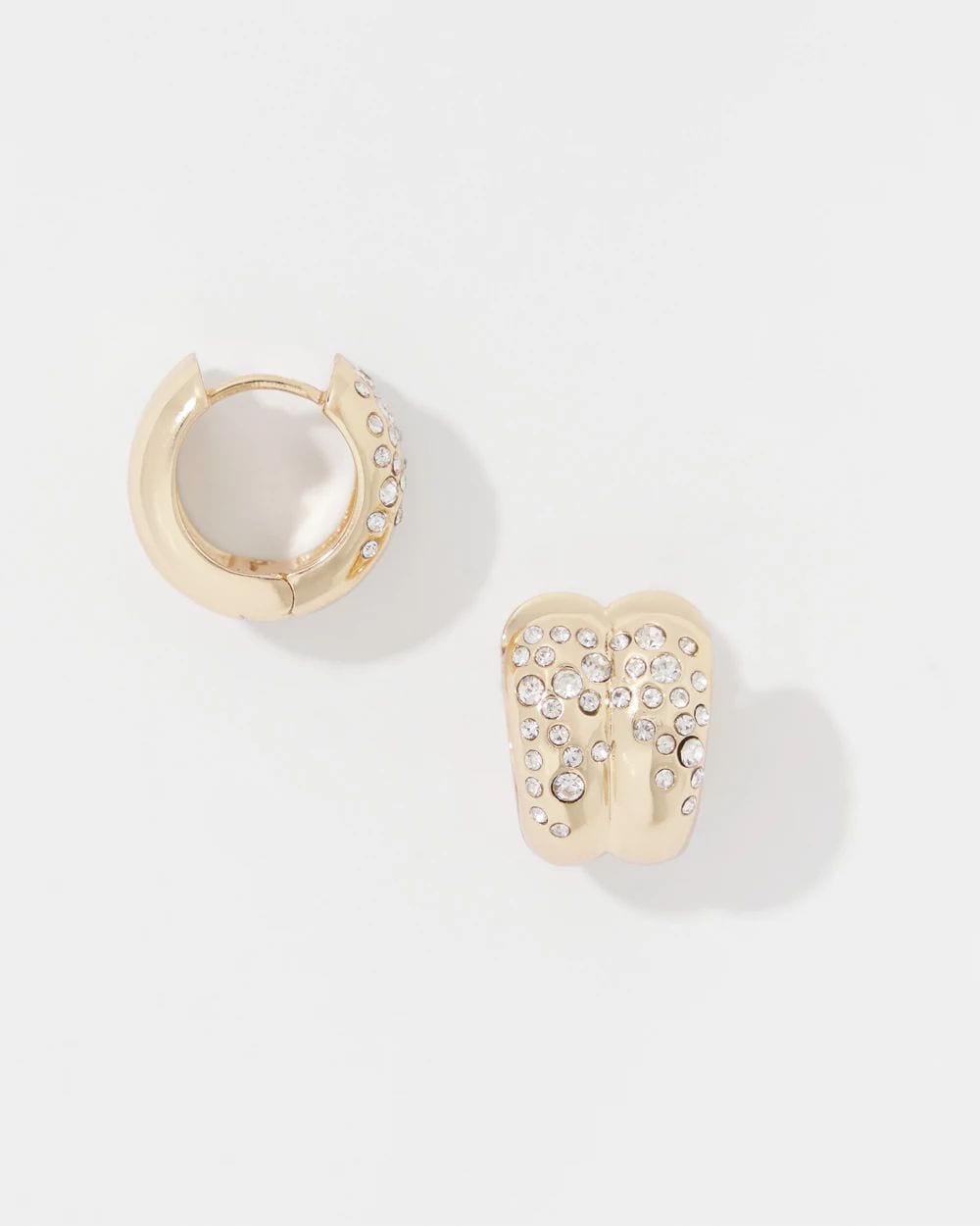 Pavé Double Hoop Earrings