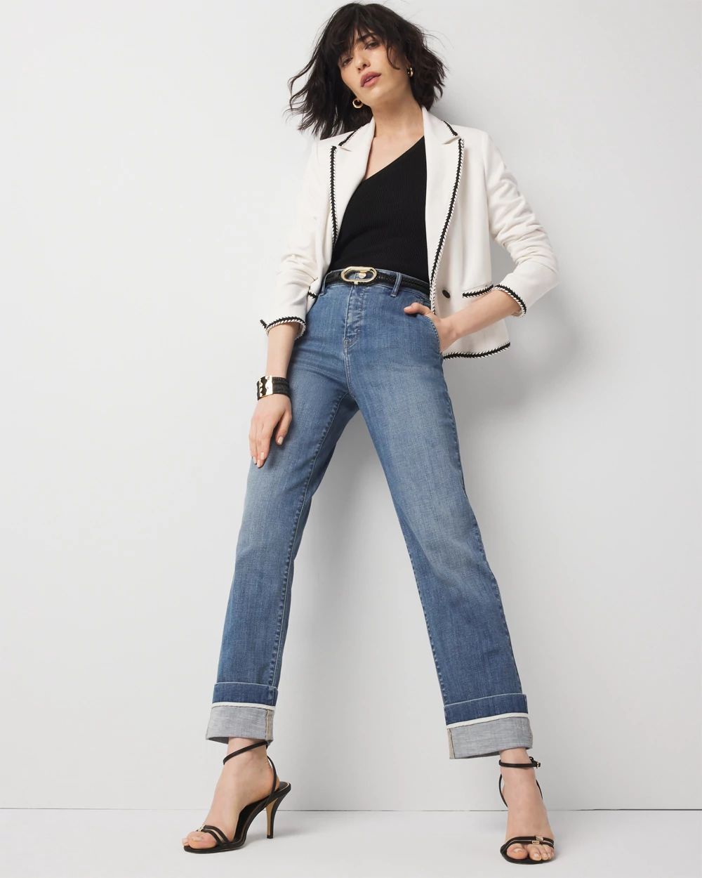 Extra High-Rise Cuffed Relaxed Straight Jean