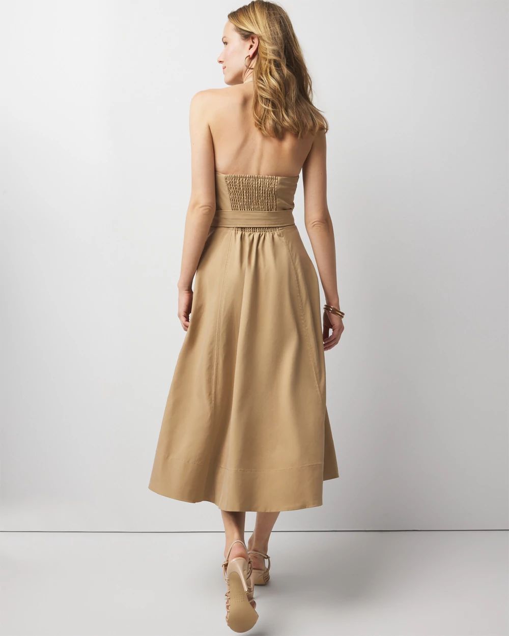 Halter Trench Midi Dress