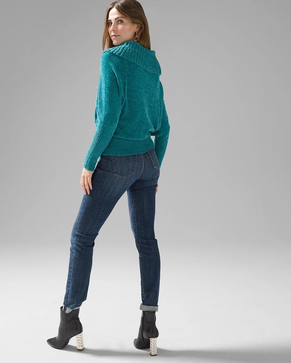 Cowl Neck Chenille Sweater