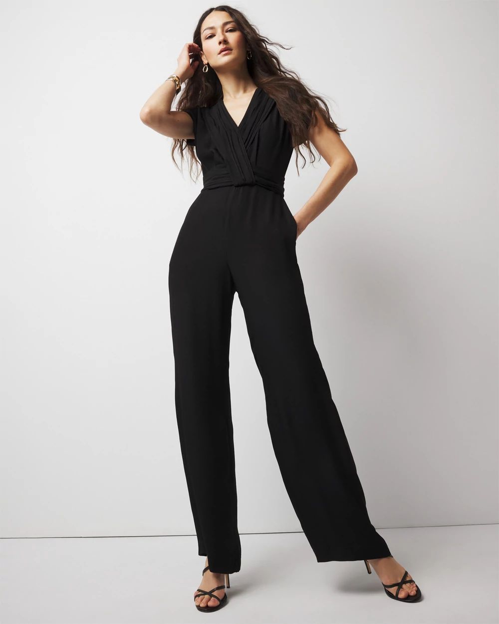 Crossover-Front Jumpsuit