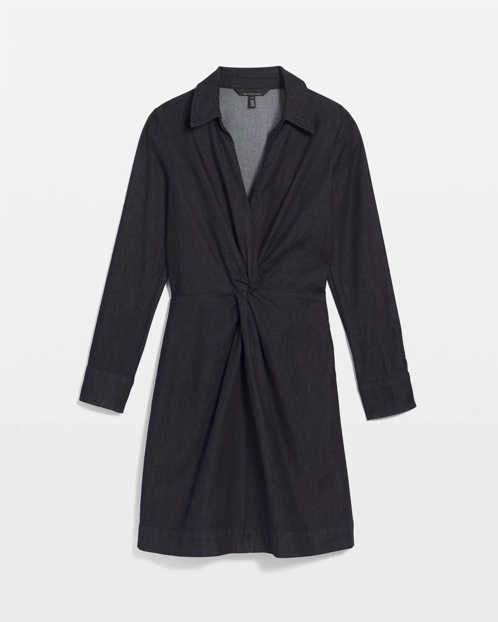 Twist Front Denim Mini Dress