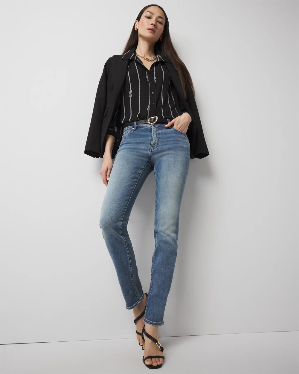 Mid-Rise Slim Jeans