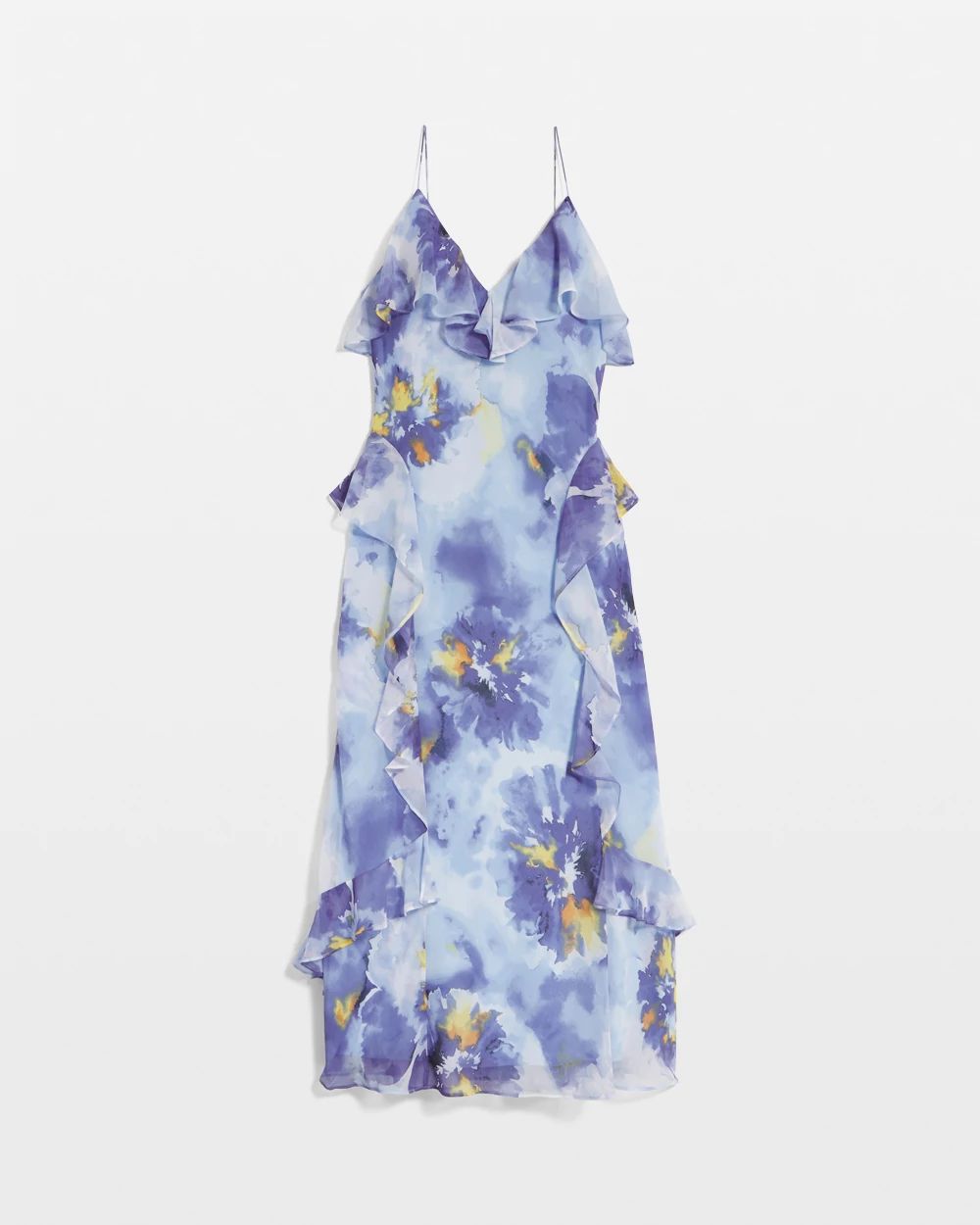 Chiffon Ruffle Slip Dress