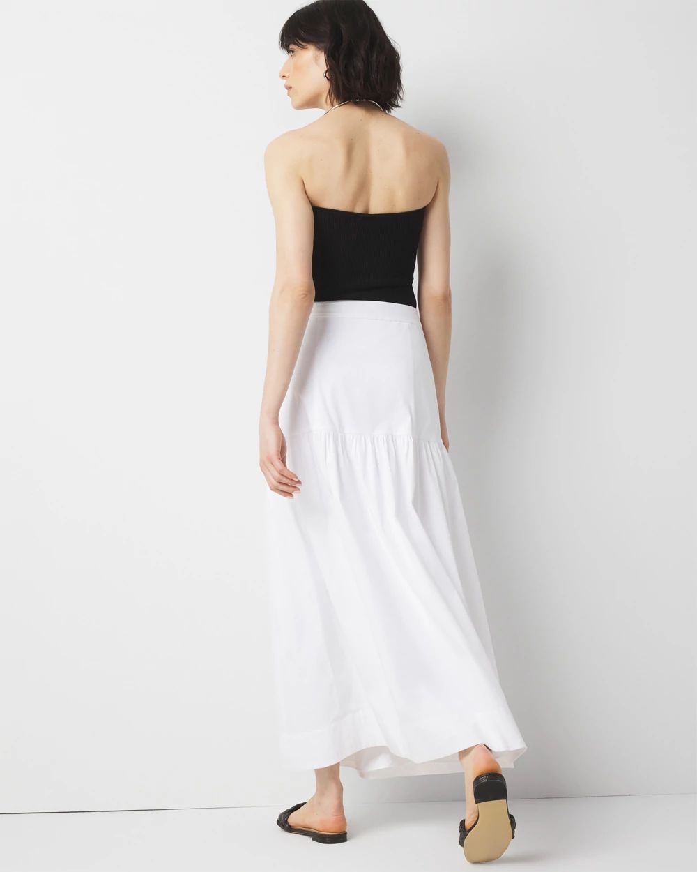 Poplin A-Line Maxi Skirt